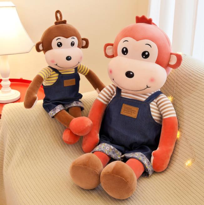 Little monkey doll with overalls | Custom stuffed animals