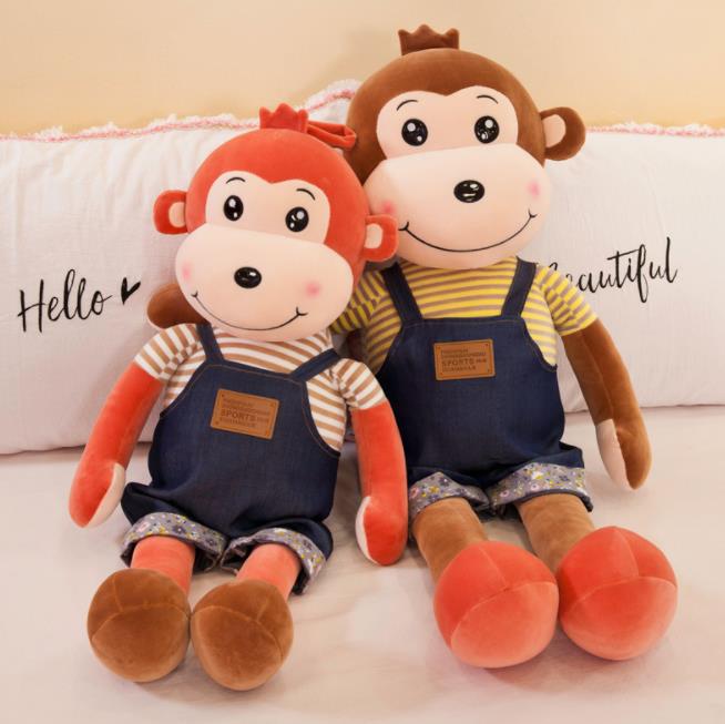 Little monkey doll with overalls | Custom stuffed animals