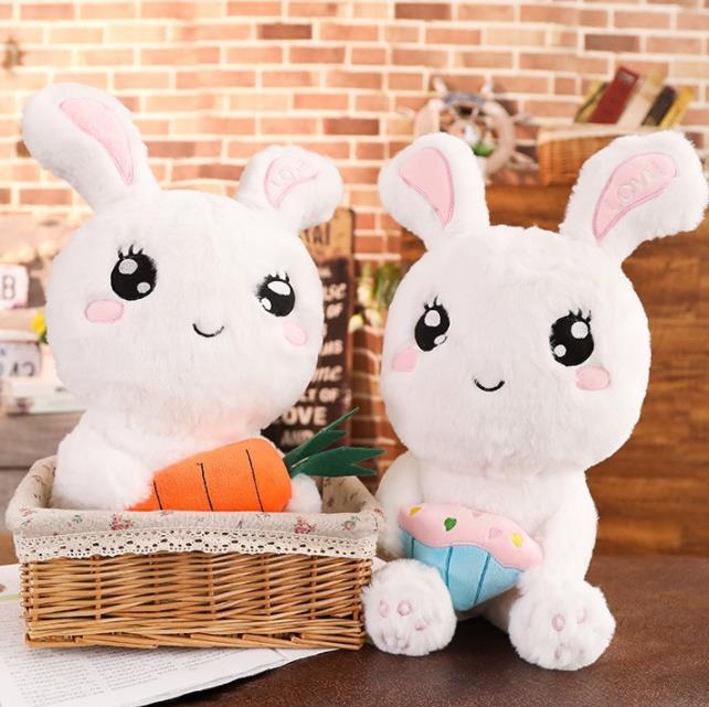 mysterious white rabbit plush