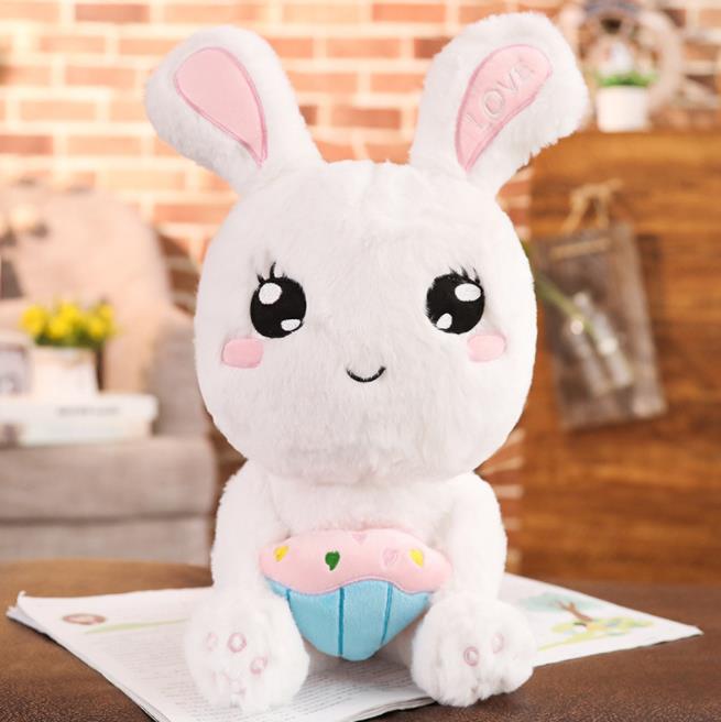 mysterious white rabbit plush