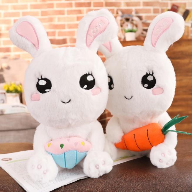 mysterious white rabbit plush